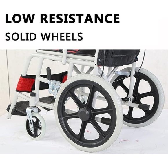 Colorful Lightweight Transport Wheelchair Medical Orthopedic Foldable Portable - Picture 10 of 12